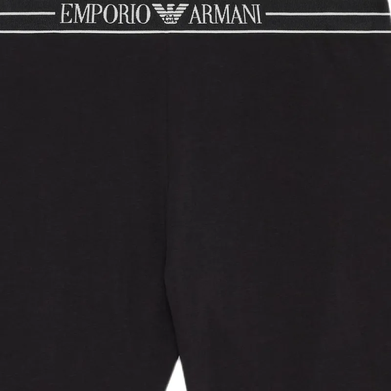EMPORIO ARMANI Asv Organic cotton Biker Shorts With Logo Waistband-2