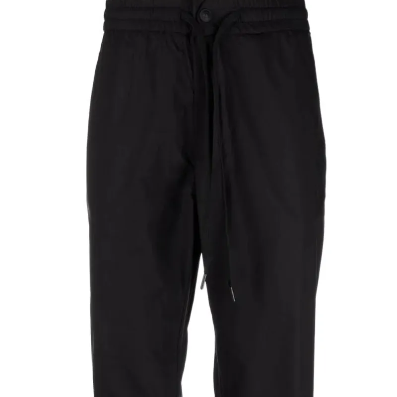 VERSACE JEANS COUTURE Logo Strap Drawstring Tapered Leg Trousers-4