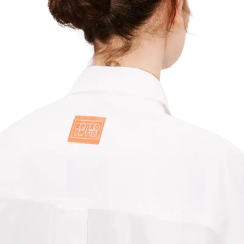 KENZO SS25 Short Sleeved Dress Women's White-4