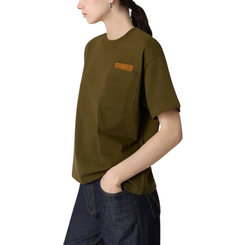 Bottega Veneta Drop Shoulder Sleeve T Shirt Women's Green-2