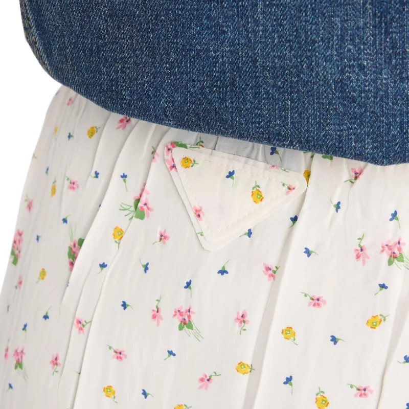 PRADA Casual Long Skirt Women's White-5