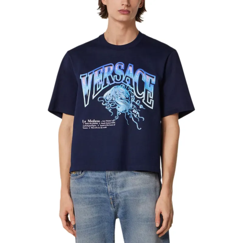VERSACE T Shirts Men Blue-2