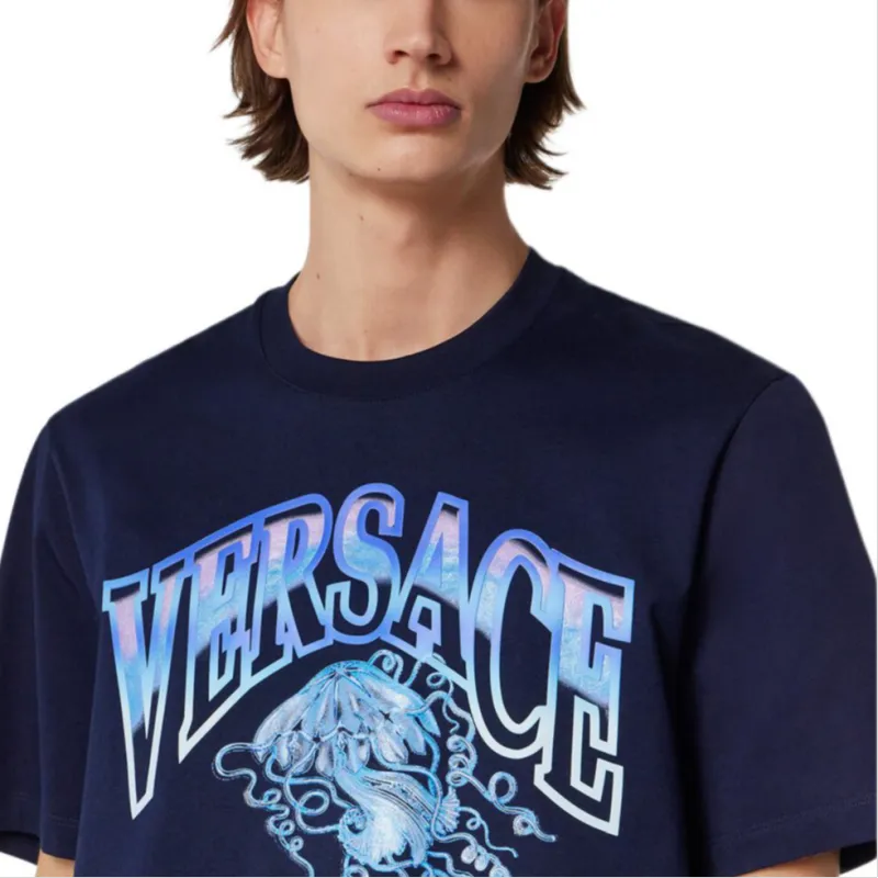 VERSACE T Shirts Men Blue-4