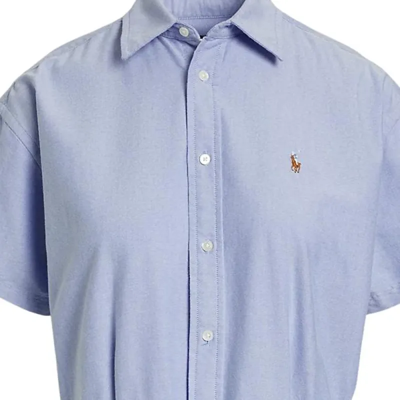 Polo Ralph Lauren SS25 Short Sleeved Dress Women's Light Blue-3