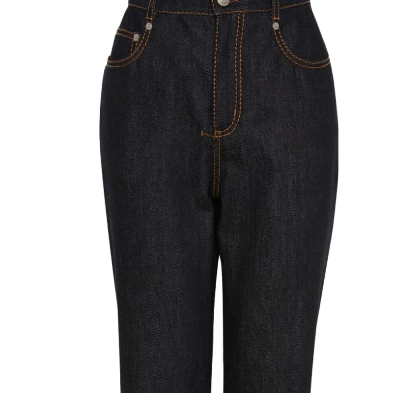 Alexander McQueen SS23 Jeans Women's Blue Gray-4