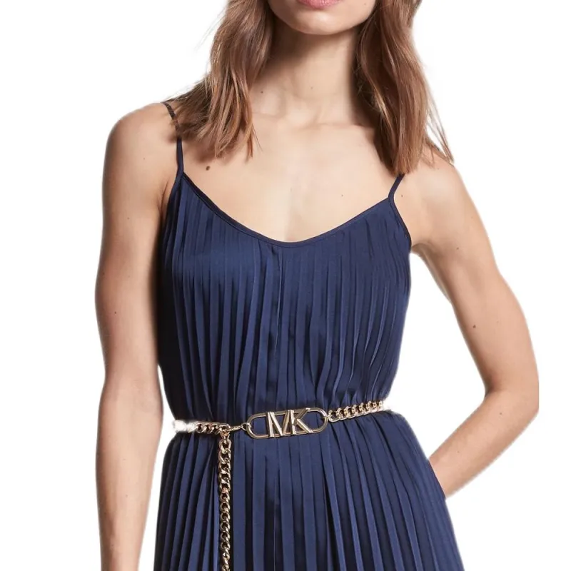 MICHAEL KORS Pleated Slip Dress-3