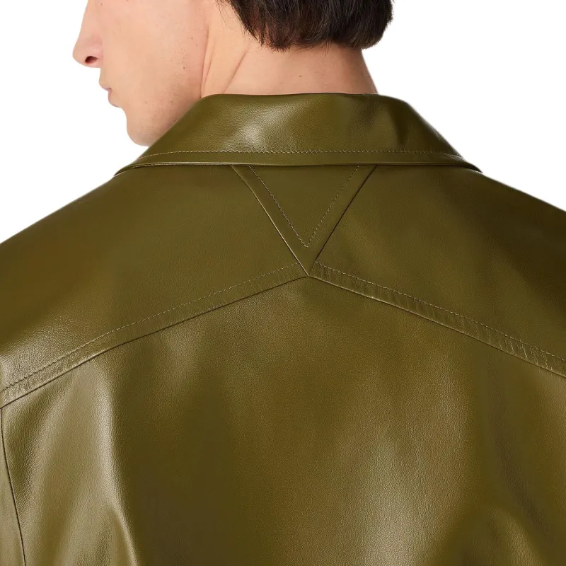 Bottega Veneta SS25 Leather Jacket Men's Green-3