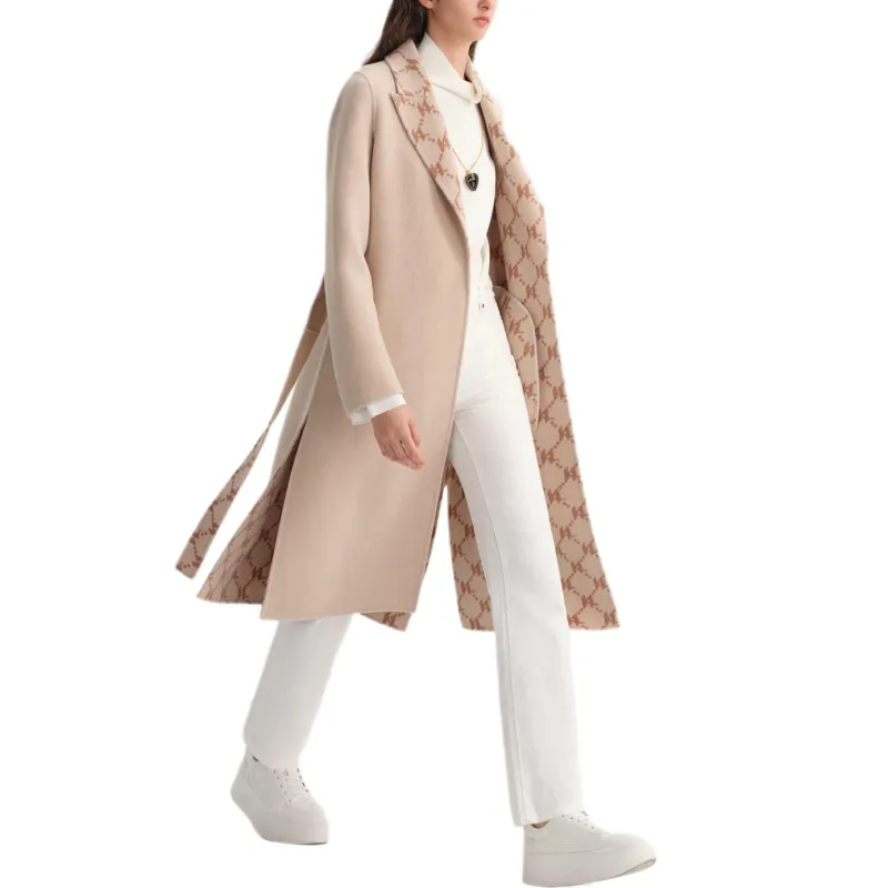 KARL LAGERFELD FW23 Coats Women's Beige-3