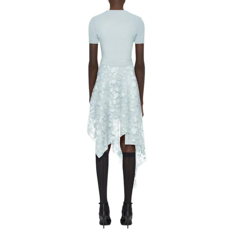 GIVENCHY FW24 Short-Sleeved Dresses Women's White-green Mix-2