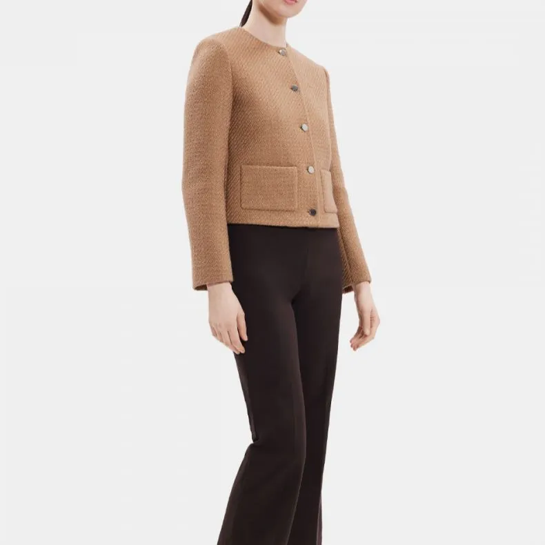 THEORY Cropped Coats Women's Camel-1