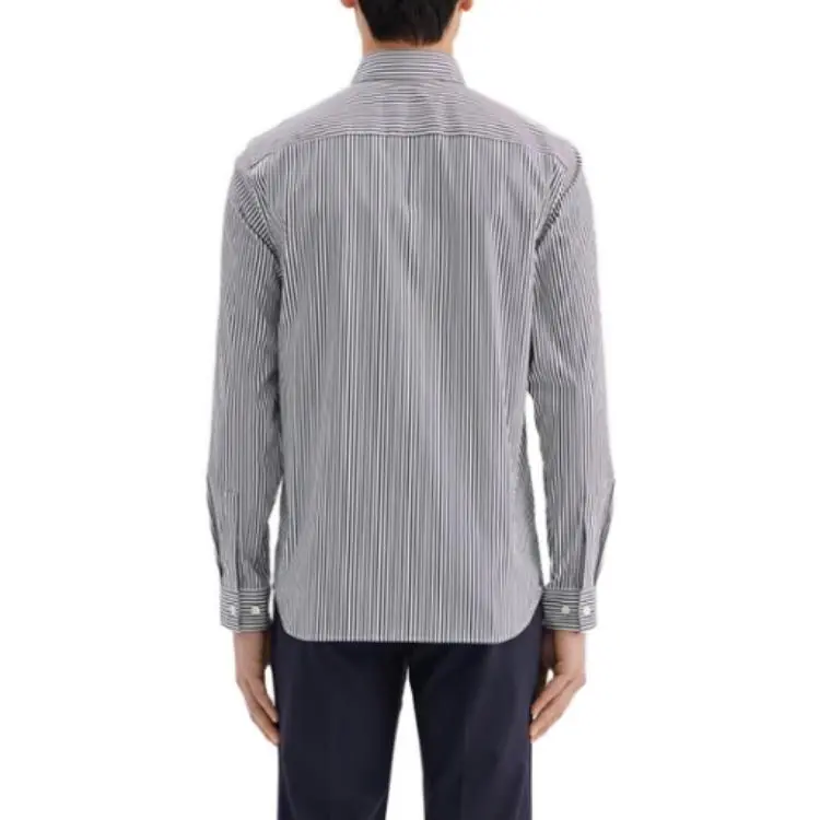 THEORY Shirt Men's White/Gray Mixed Color-3