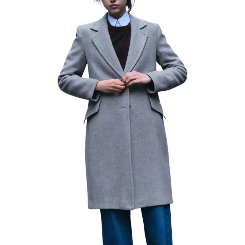ZARA Coats Women's Gray-2
