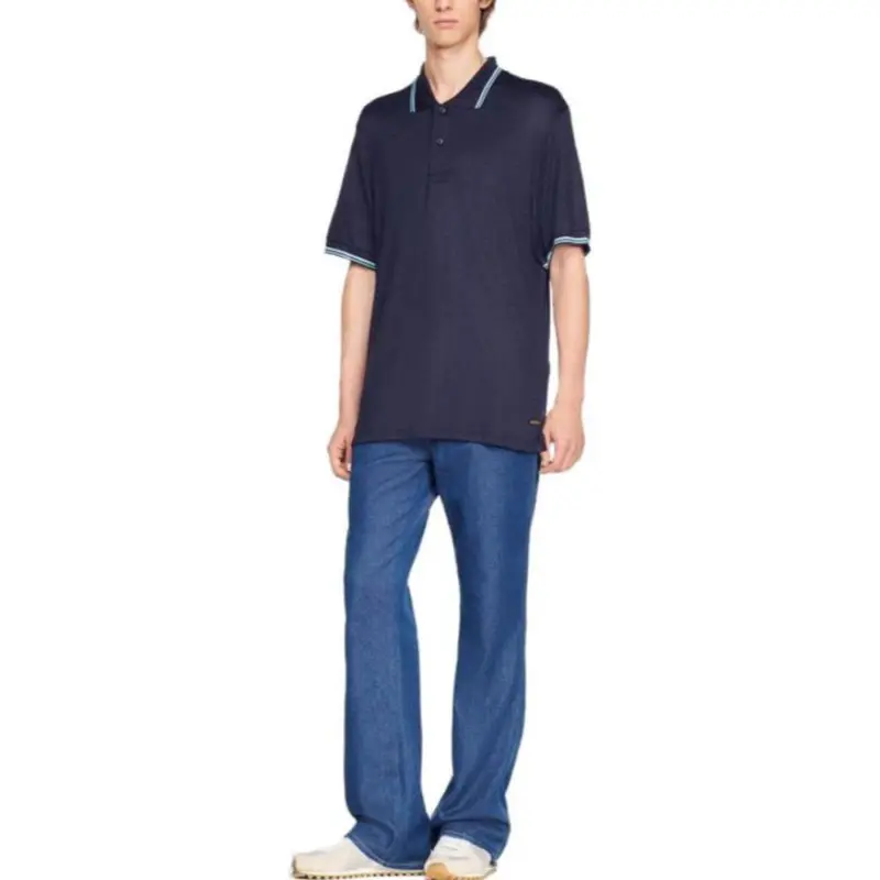 Sandro T Shirts Men Dark Blue-1