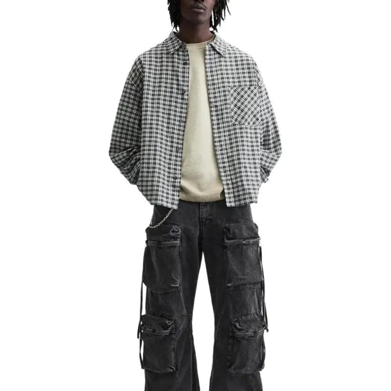 ZARA Shirts Men Black/White-2