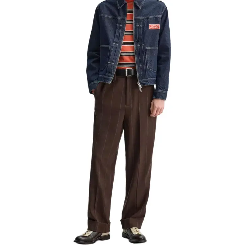 ZARA Harry Lambert Co brand Casual Pants Unisex Brown-2