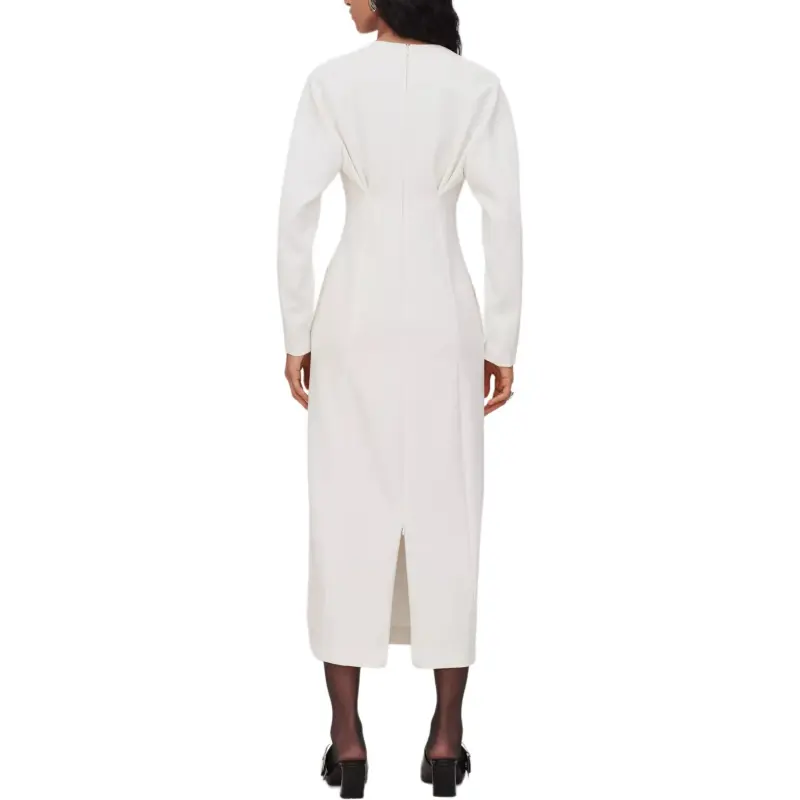 ZARA Long-Sleeved Dresses Women's Gray White-3