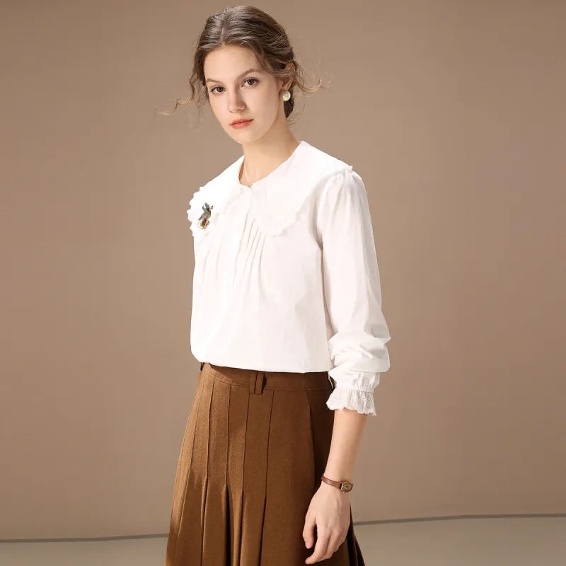 FENHONGMALI Shirt Women's White-2