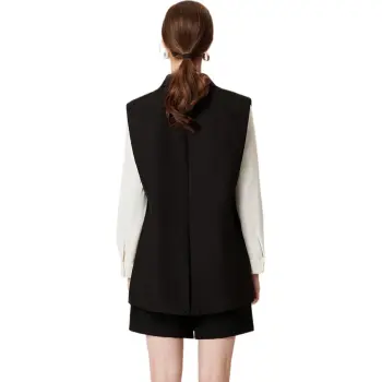 FENHONGMALI Vests Women's Black