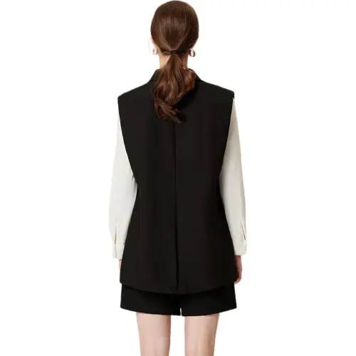 FENHONGMALI Vests Women's Black