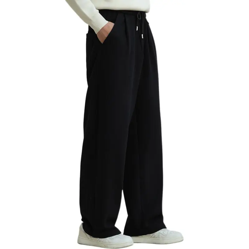 Hacikis Casual Pants Men's Black-1