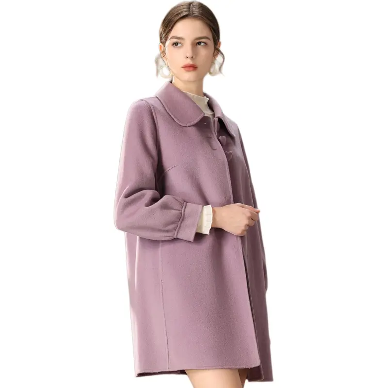 FENHONGMALI Coats Women's Purple-3