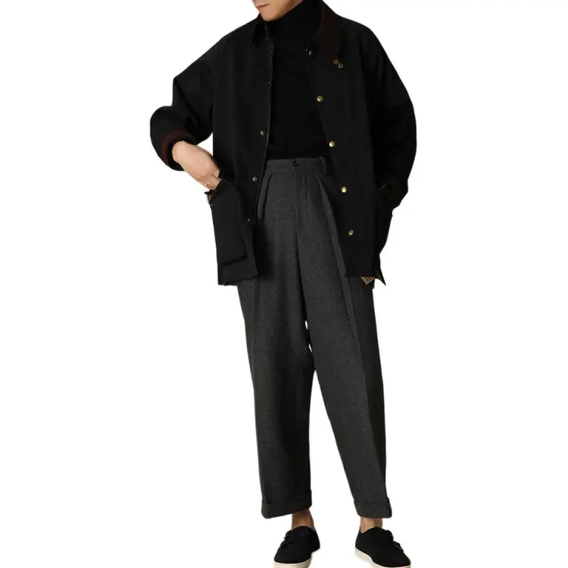 Hacikis Suit Trouser Men's Gray Rabbit Color-1