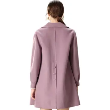 FENHONGMALI Coats Women's Purple