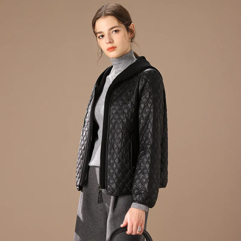 FENHONGMALI Puffer Jacket Women's Black-2