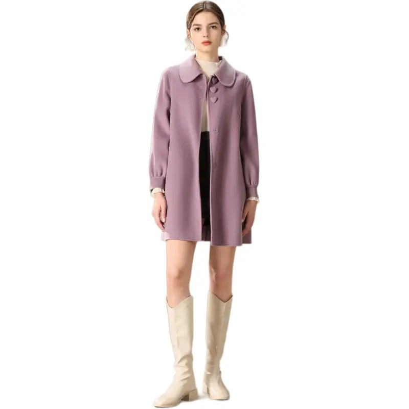 FENHONGMALI Coats Women's Purple-1