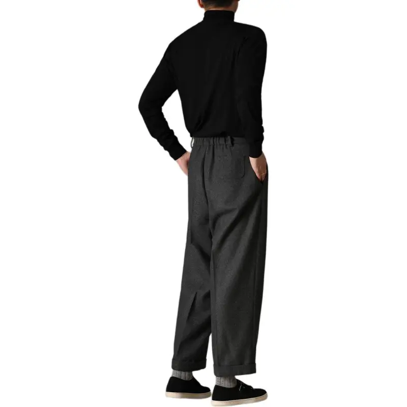 Hacikis Suit Trouser Men's Gray Rabbit Color-3