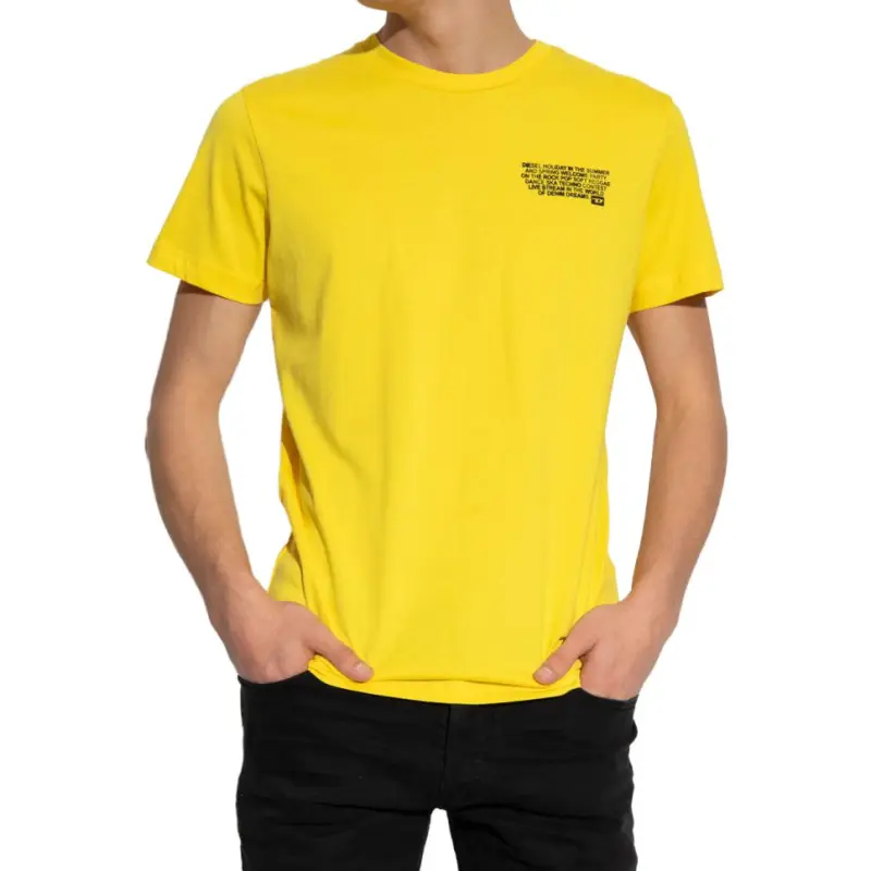 DIESEL T-Shirts Men Yellow-1