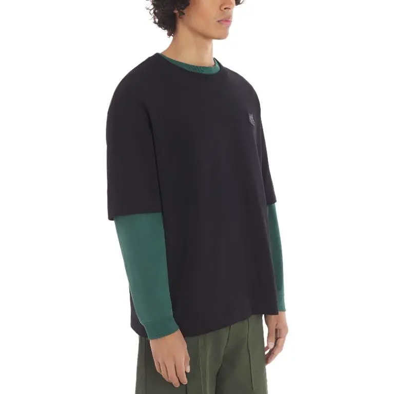 Maison Kitsune Fox Patch Oversized Fit T Shirt-3