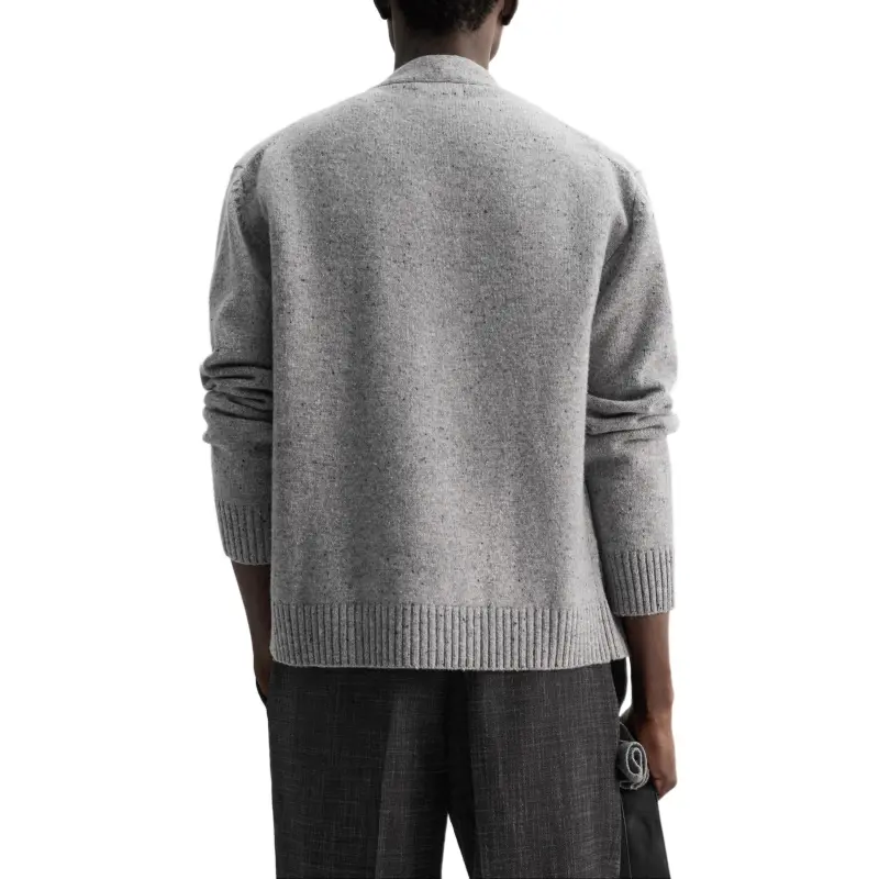 ZARA Sweater Men's Zebra Print Gray-5