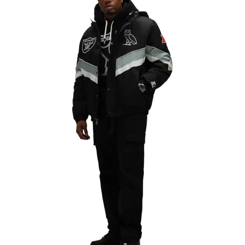 Ovo X NFL Las Vegas Raiders Starter Sideline Puffer Jacket-2