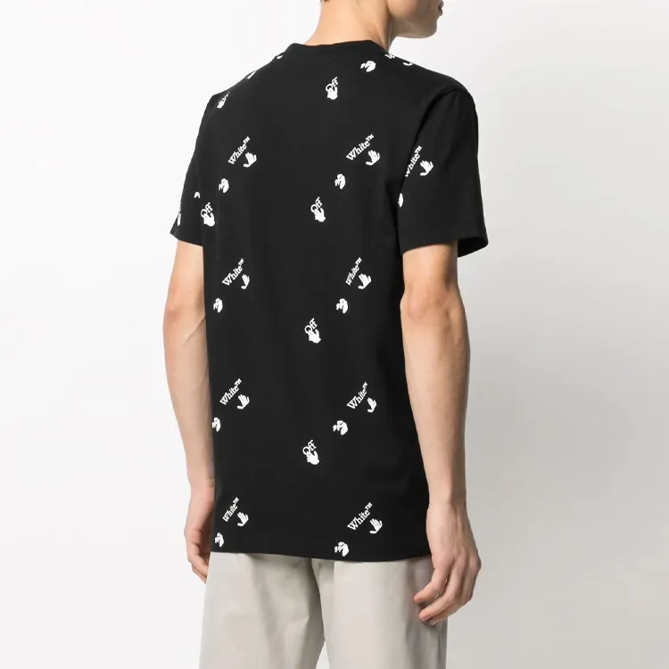 OFF WHITE All Over Logo Print T Shirt-3