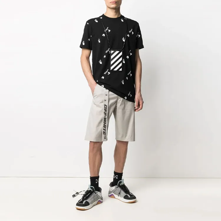 OFF WHITE All Over Logo Print T Shirt-1