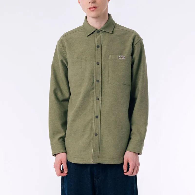 LACOSTE Shirt Men's Olive Green-6