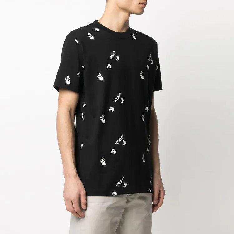 OFF WHITE All Over Logo Print T Shirt-2