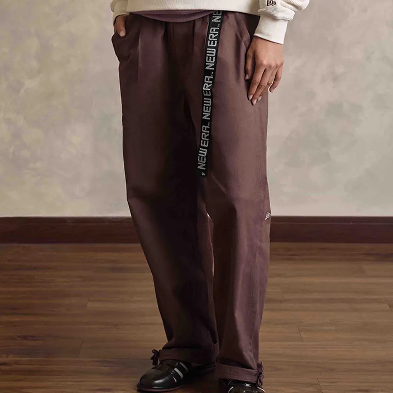 New Era Casual Pants Unisex Brown-2