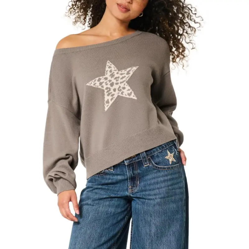 Hollister Sweater Women's Taupe Gray-1