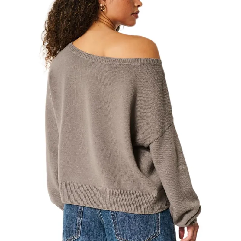 Hollister Sweater Women's Taupe Gray-2