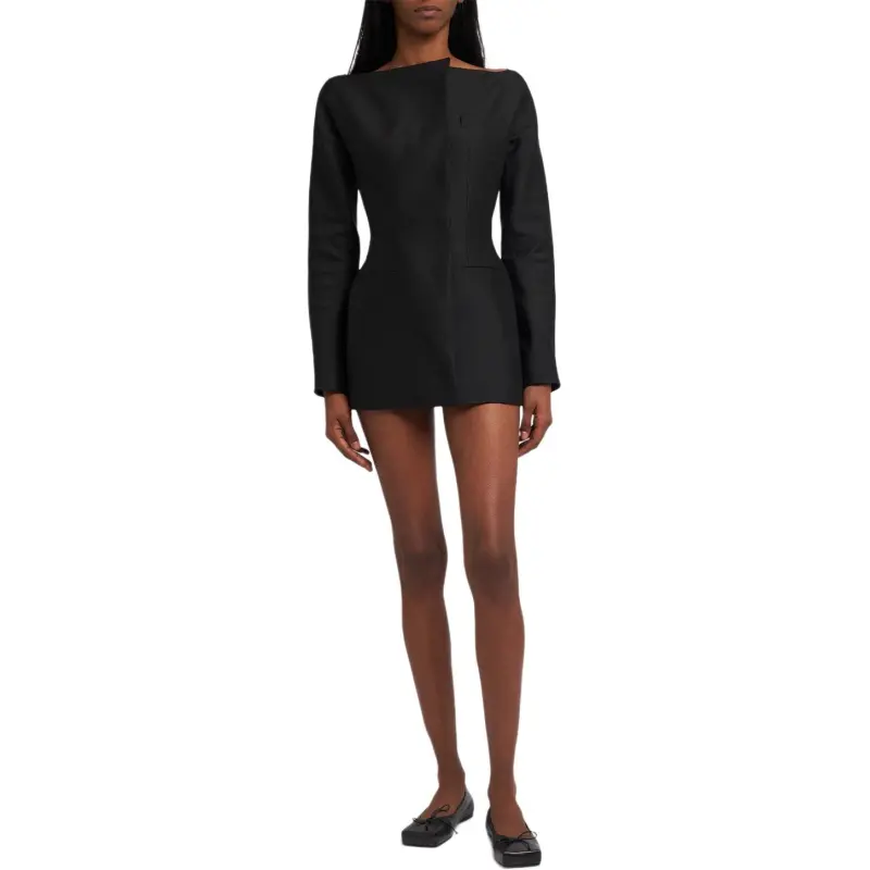 Jacquemus Long Sleeved Dress Women's Black-2
