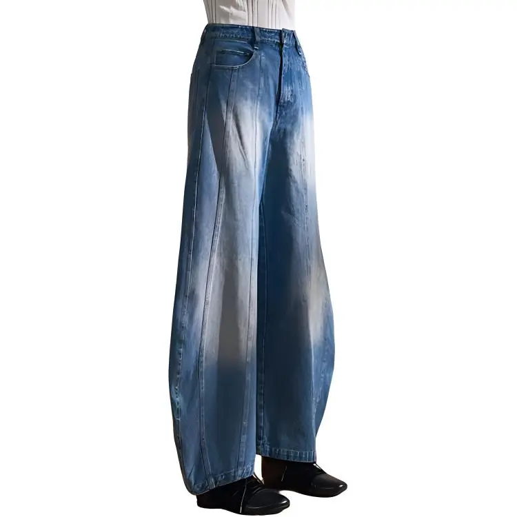 Rizhuo Jeans Women's Trace Shadow Blue-2
