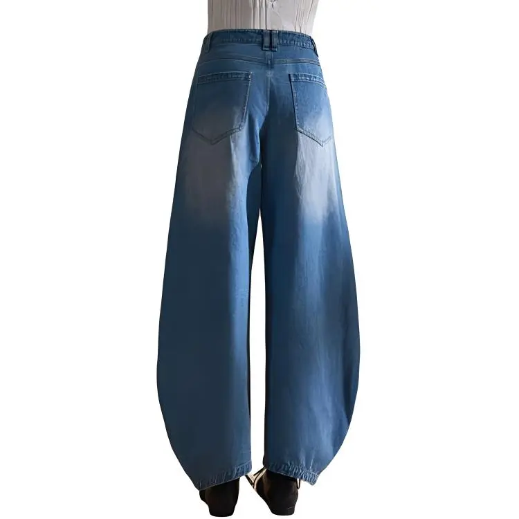 Rizhuo Jeans Women's Trace Shadow Blue-3