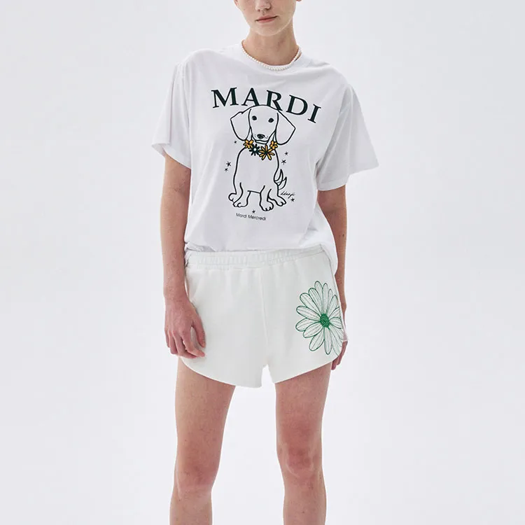 MARDI MERCREDI T Shirts Women's White Orange-2