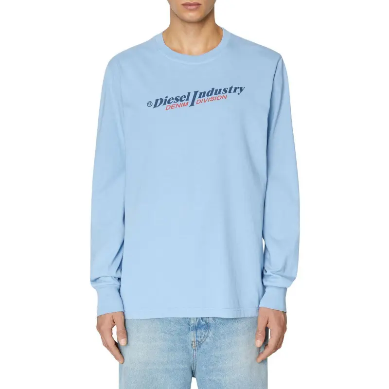 DIESEL T Shirts Men Light Blue-1