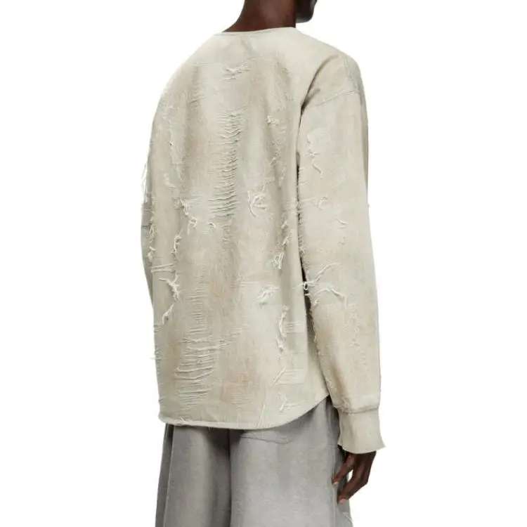 DIESEL D Just Fsg1 Distressed Jacquard Denim Sweatshirt-3