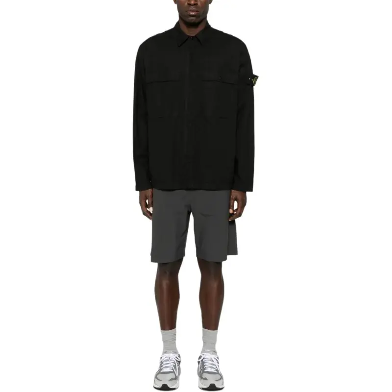 STONE ISLAND Logo Patch Overshirt-3