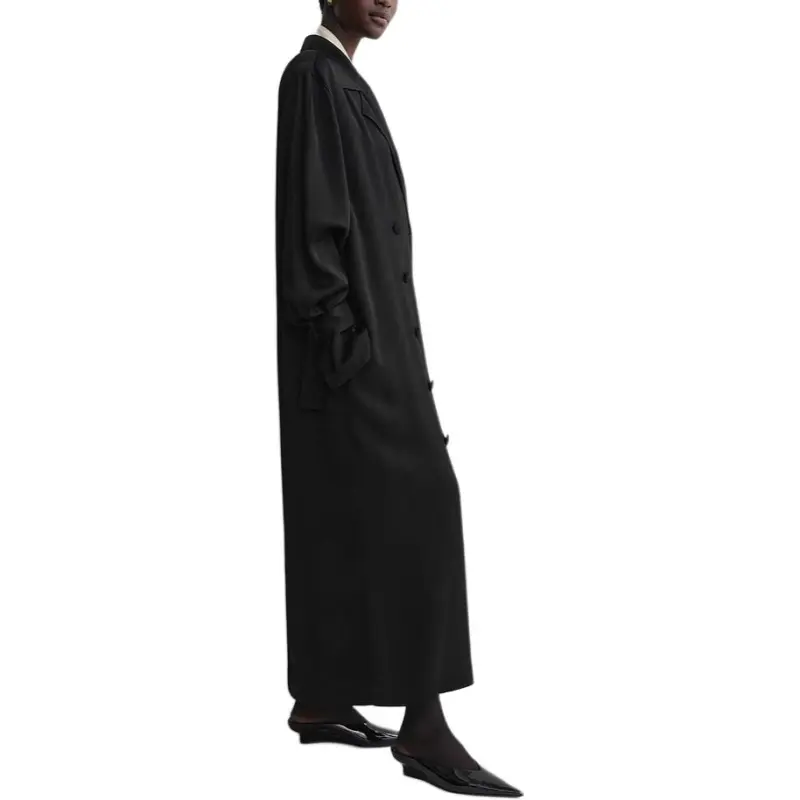 TOTEME Double Breasted Long Sleeved Midi Dress-3