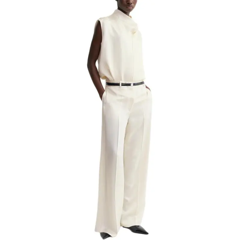 TOTEME Funnel Neck Sleeveless Top-3